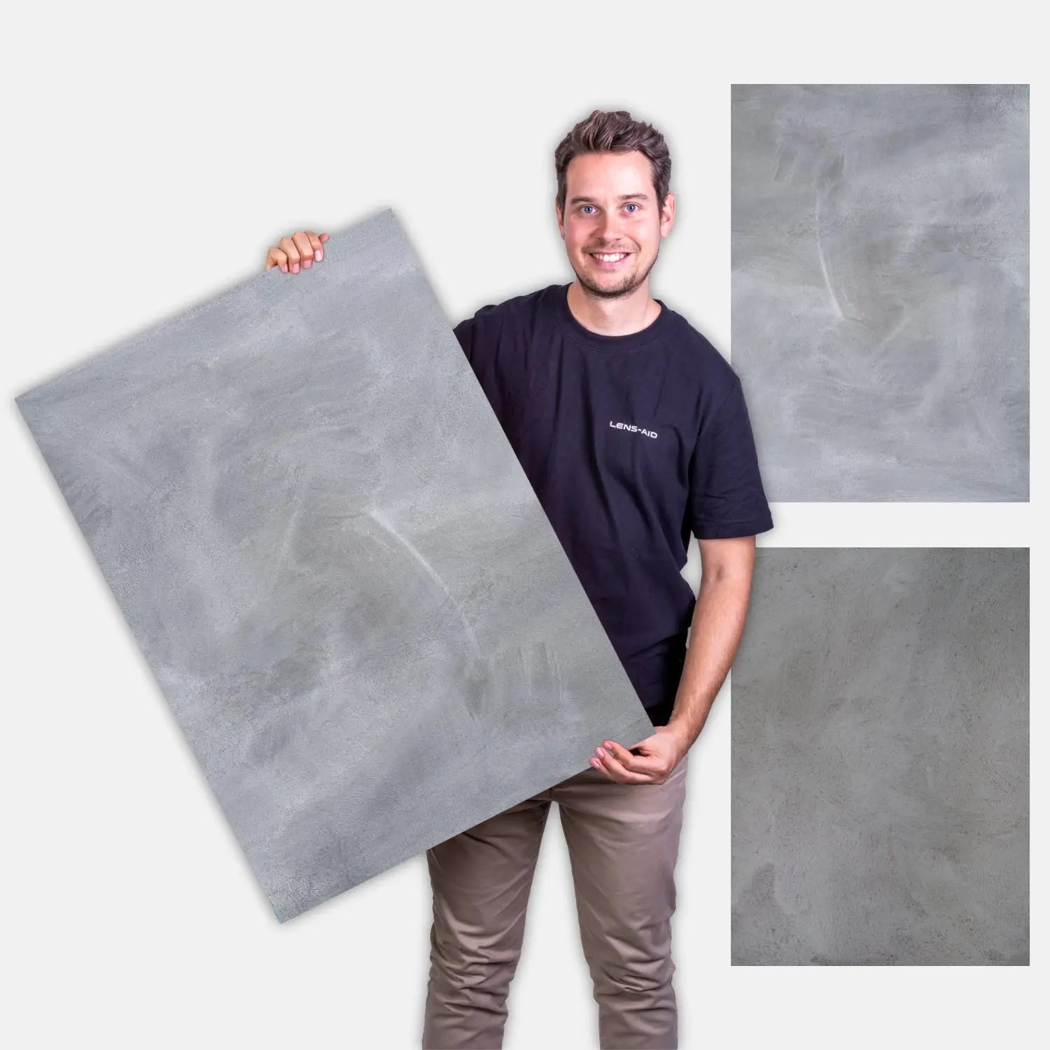 Flatlay Hintergrund - Auslaufmodelle - 84×60 cm doppelseitig - Stein 145 - Kamera & Foto > Fotostudio-Ausrüstung