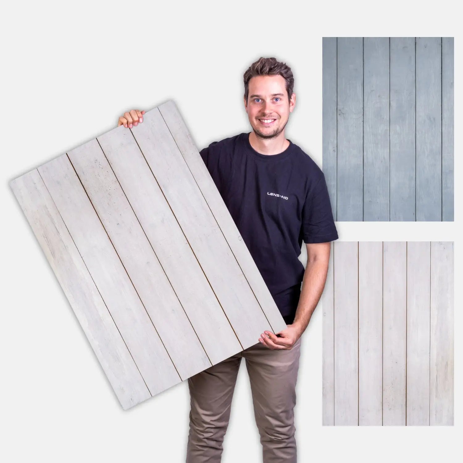 Flatlay Hintergrund - Auslaufmodelle - 84×60 cm doppelseitig - Holz 143 - Kamera & Foto > Fotostudio-Ausrüstung