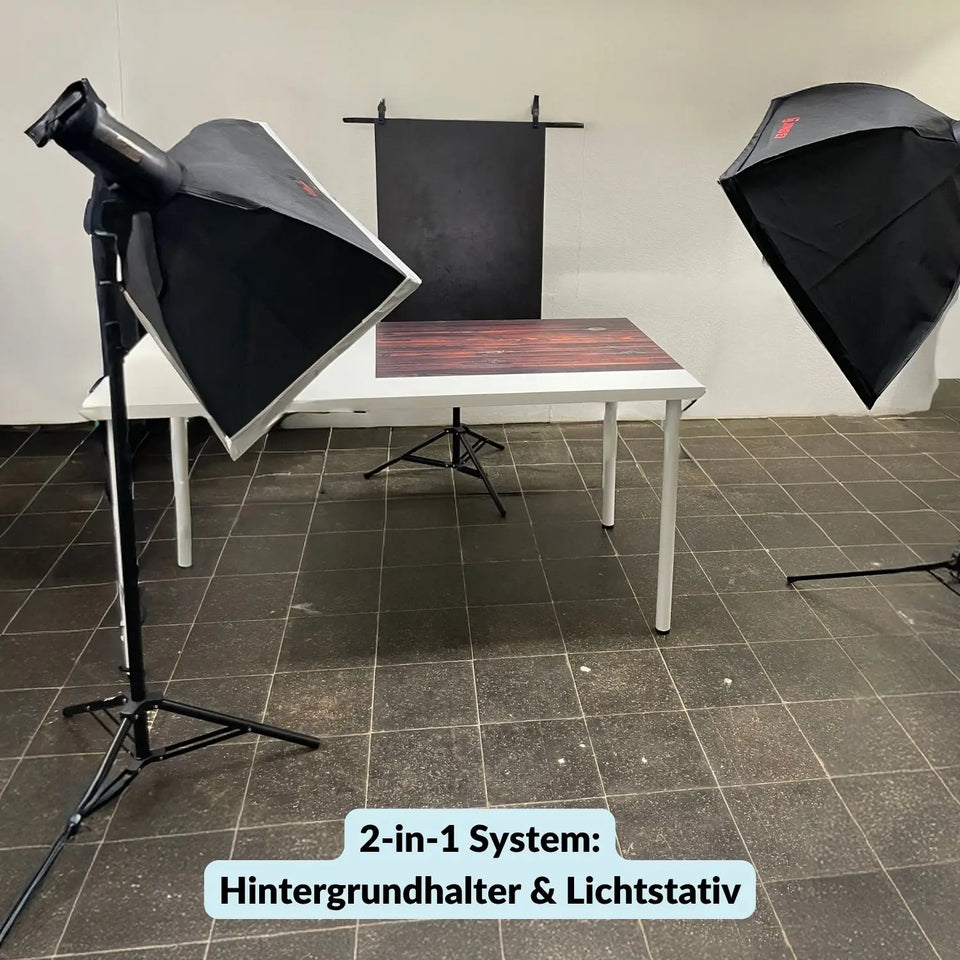 Fotohintergrund Halterung 100–186 cm für Studio & Flatlay-Fotografie - Kamera Foto > Fotostudio-Ausrüstung Hintergründe