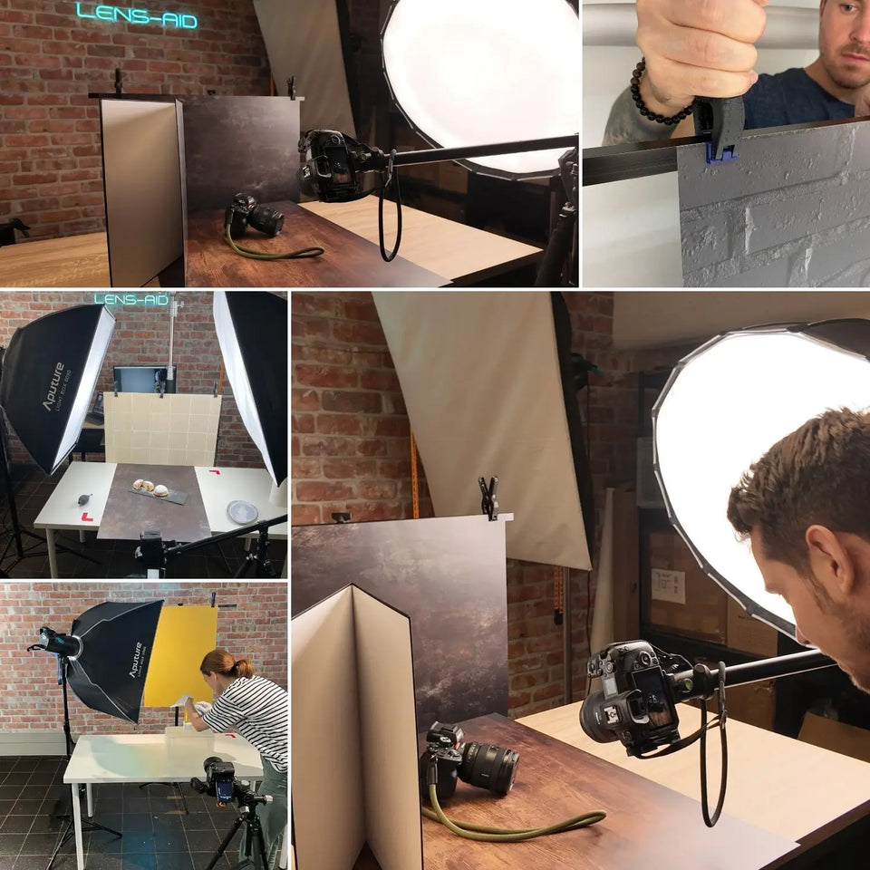 Fotohintergrund Halterung 100–186 cm für Studio & Flatlay-Fotografie - Kamera Foto > Fotostudio-Ausrüstung Hintergründe