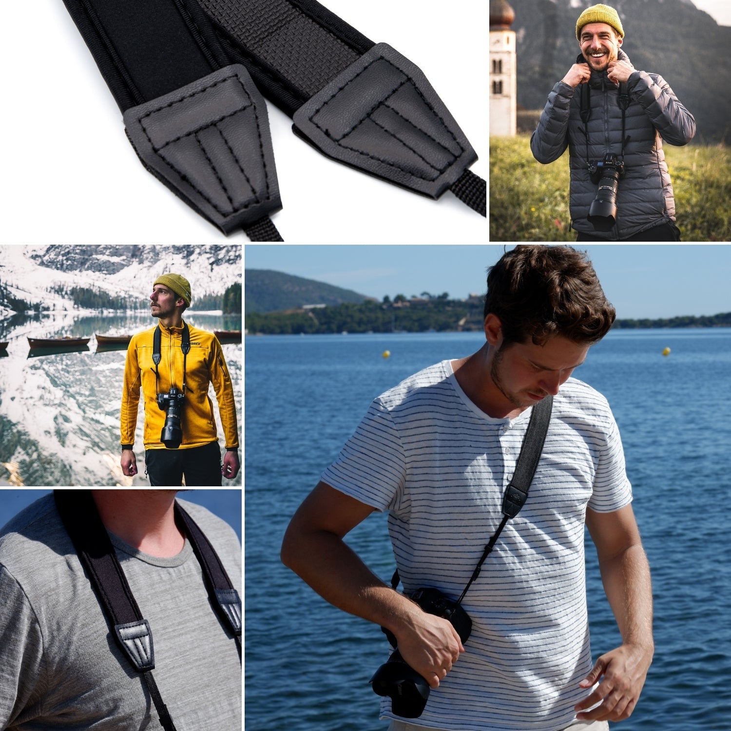 Gepolsterter Neopren-Kameragurt für deine Canon Nikon oder Sony - Kamera & Foto > Kamerazubehör > Kameragurte