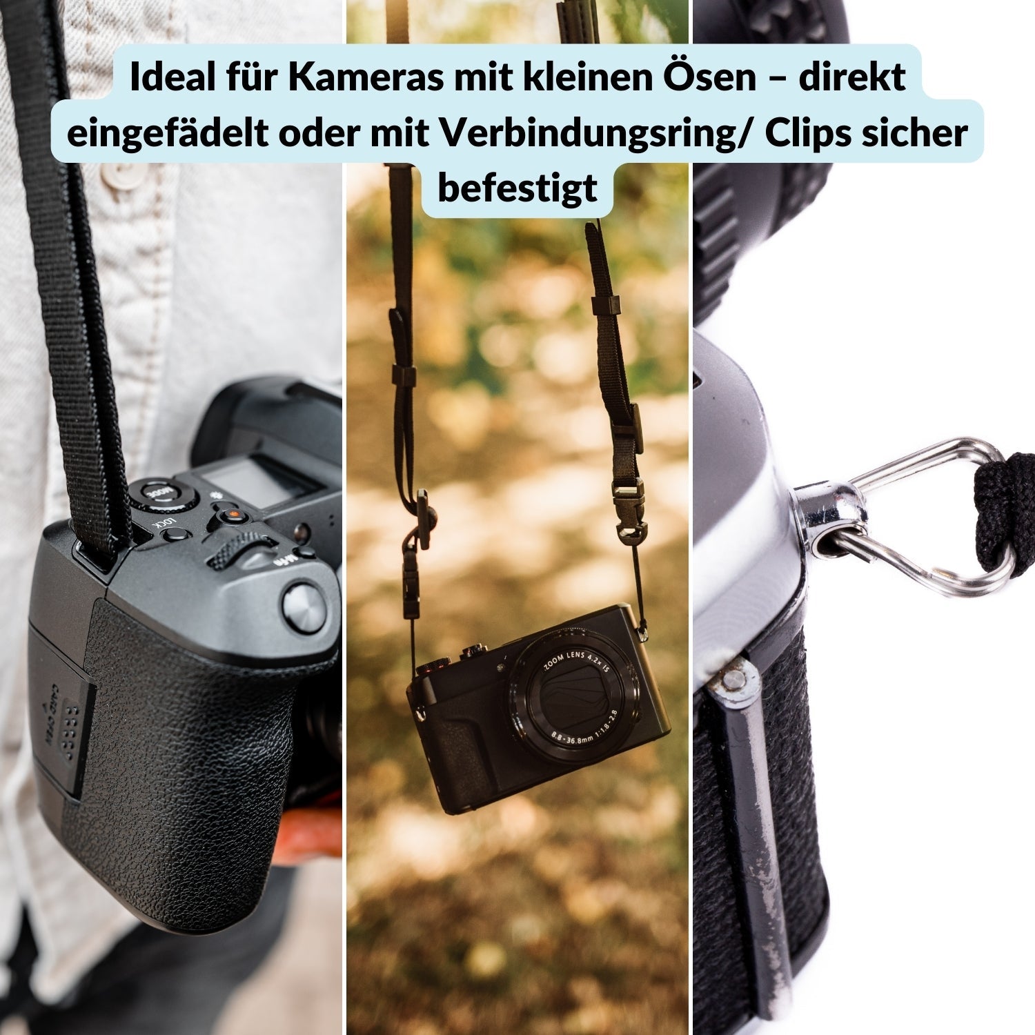 Gepolsterter Neopren-Kameragurt für deine Canon Nikon oder Sony - Kamera & Foto > Kamerazubehör > Kameragurte