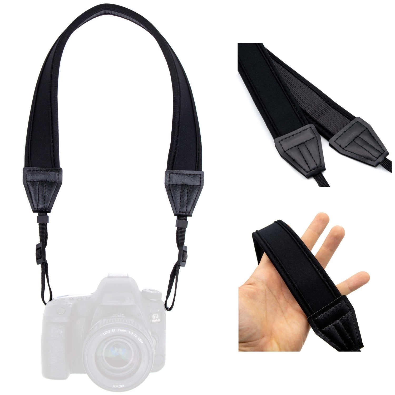 Gepolsterter Neopren-Kameragurt für deine Canon Nikon oder Sony - Kamera & Foto > Kamerazubehör > Kameragurte