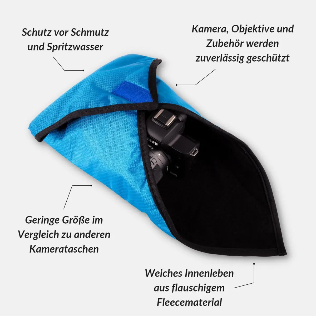 Gepolstertes Kamera-Einschlagtuch zum Schutz deiner DSLR & Objektive