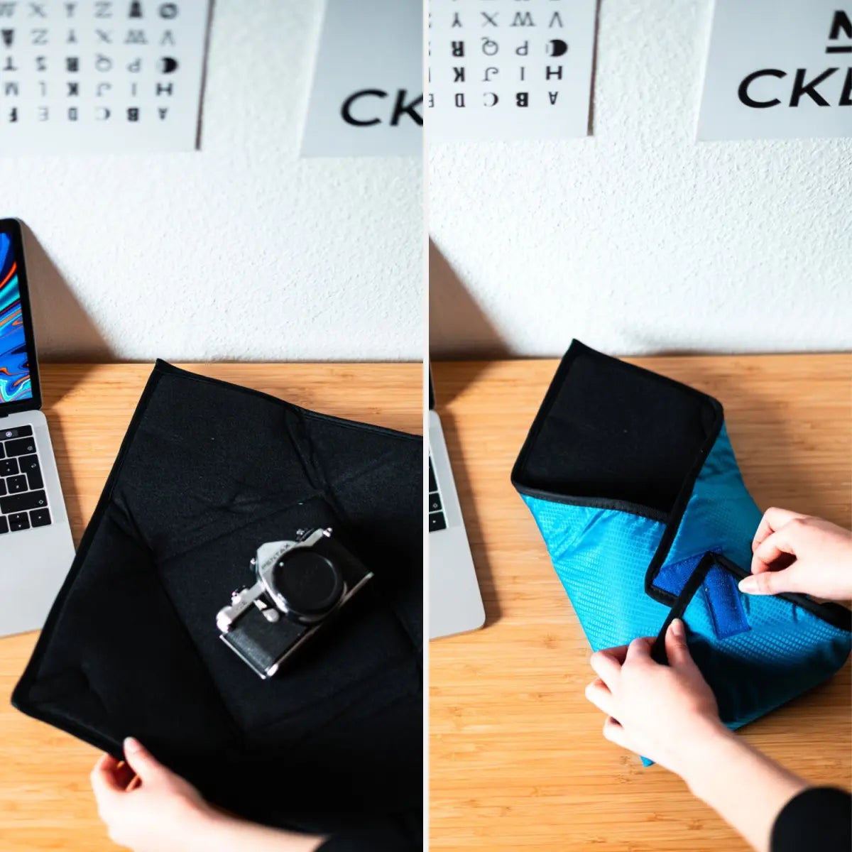 Gepolstertes Kamera-Einschlagtuch zum Schutz deiner DSLR & Objektive