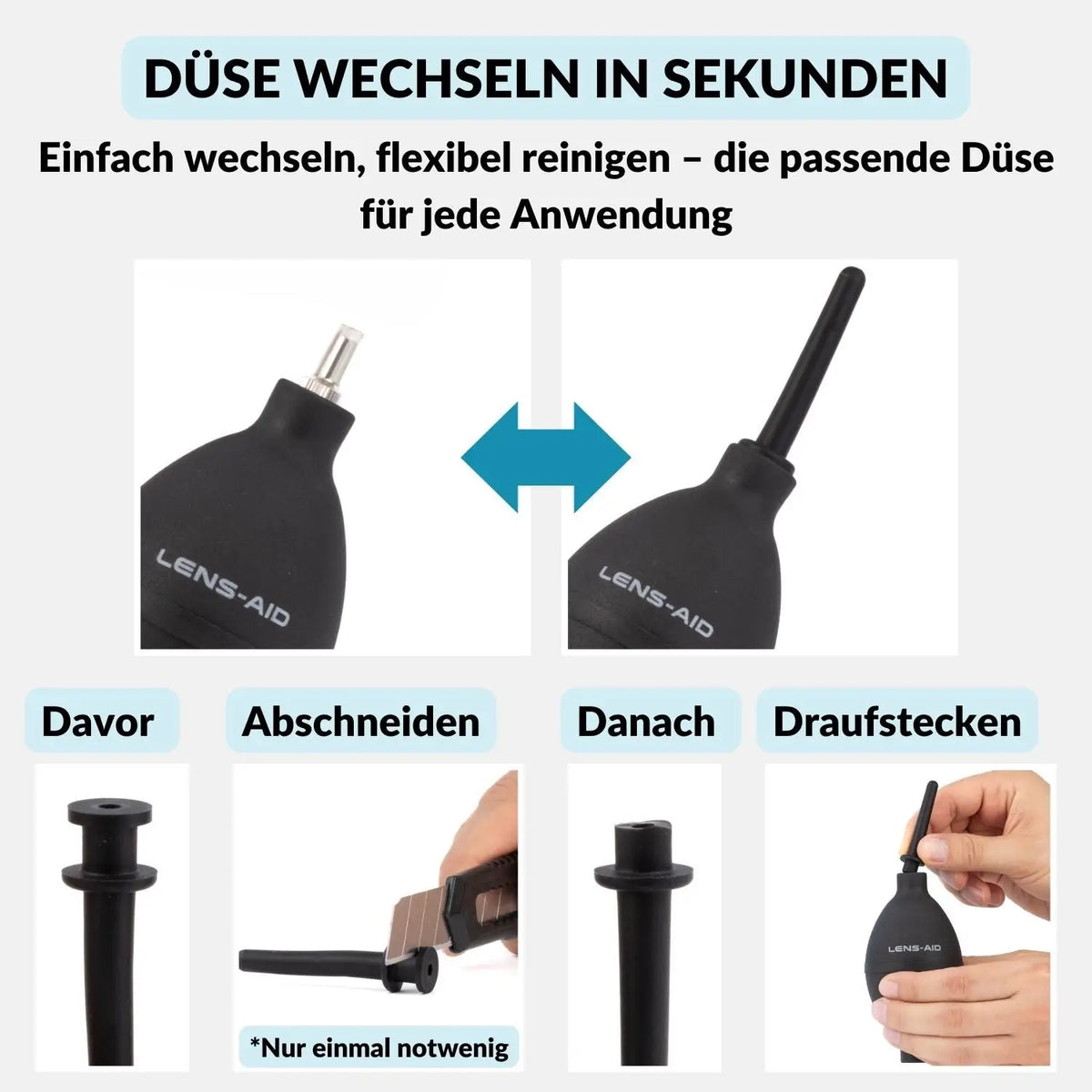 Großer Power Blasebalg mit 2 Düsen für Kamera & Objektiv - Foto > Kamerazubehör Kamerareinigung Reinigungszubehör