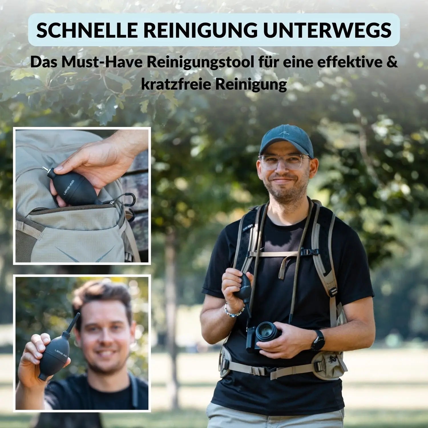 Großer Power Blasebalg mit 2 Düsen für Kamera & Objektiv - Foto > Kamerazubehör Kamerareinigung Reinigungszubehör