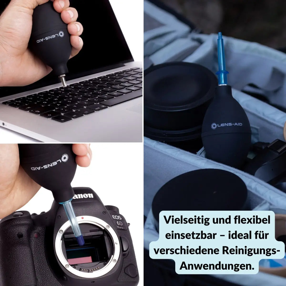 Großer Power Blasebalg mit zwei Düsen für Kamera und Objektive - Kamera & Foto > Kamerazubehör > Kamerareinigung >