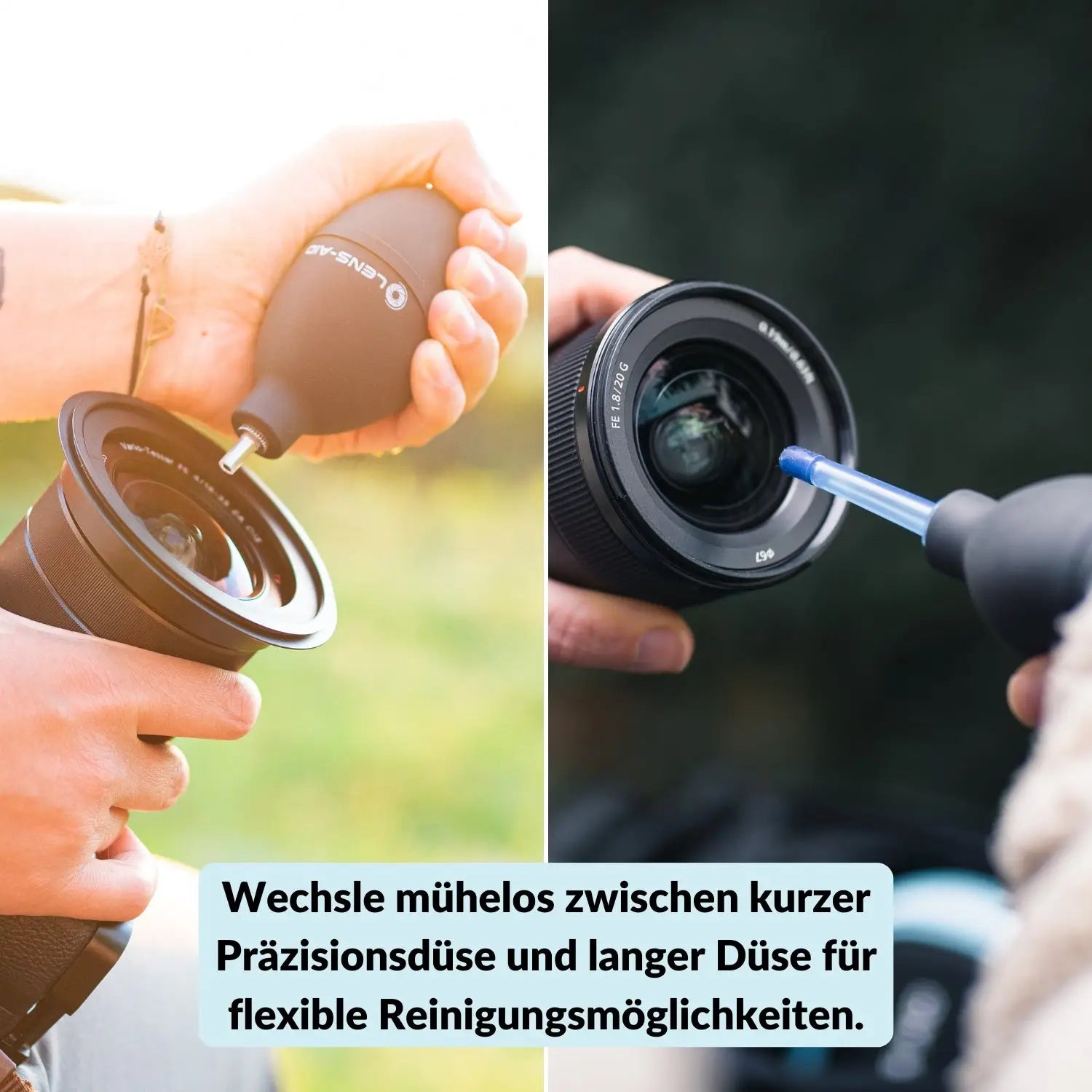 Großer Power Blasebalg mit 2 Düsen für Kamera & Objektiv - Foto > Kamerazubehör Kamerareinigung Reinigungszubehör