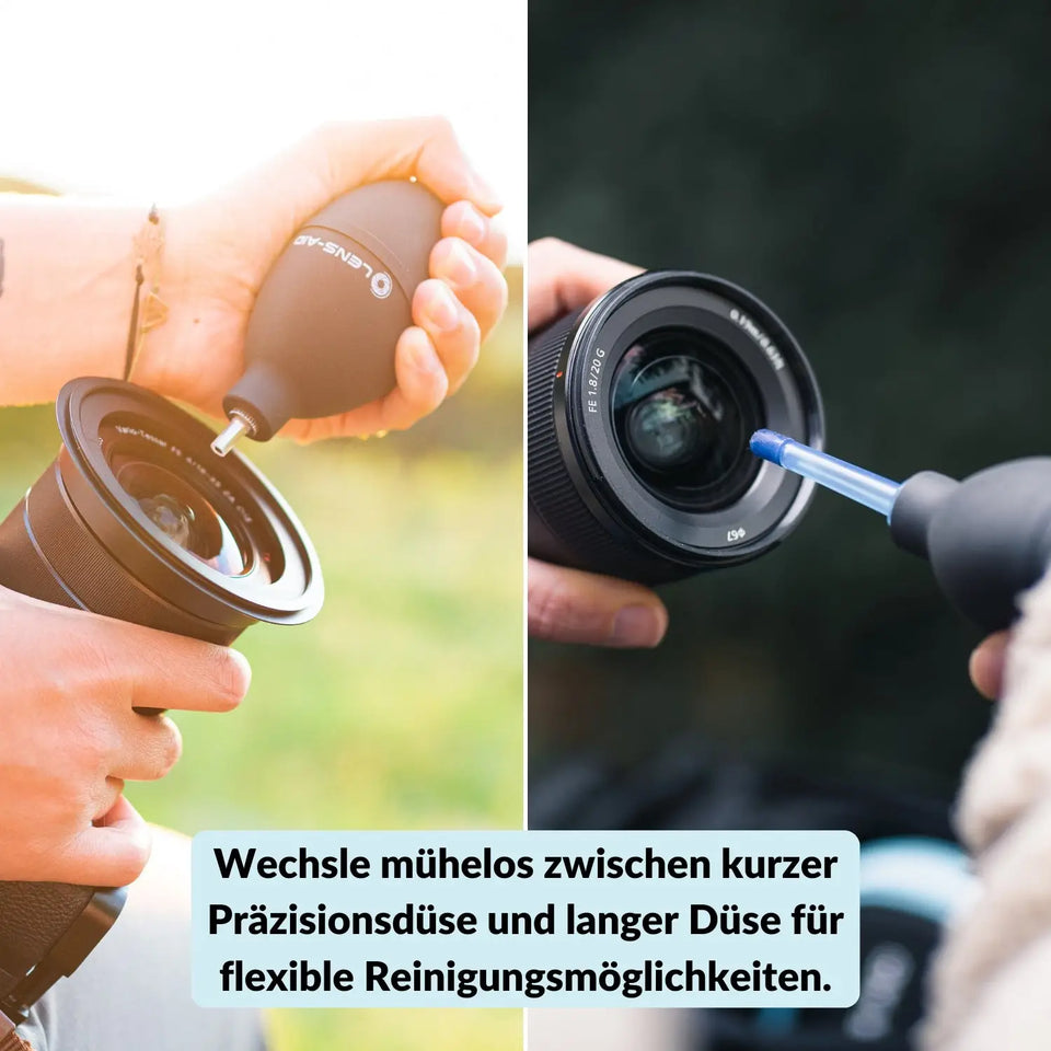Großer Power Blasebalg mit 2 Düsen für Kamera & Objektiv - Foto > Kamerazubehör Kamerareinigung Reinigungszubehör