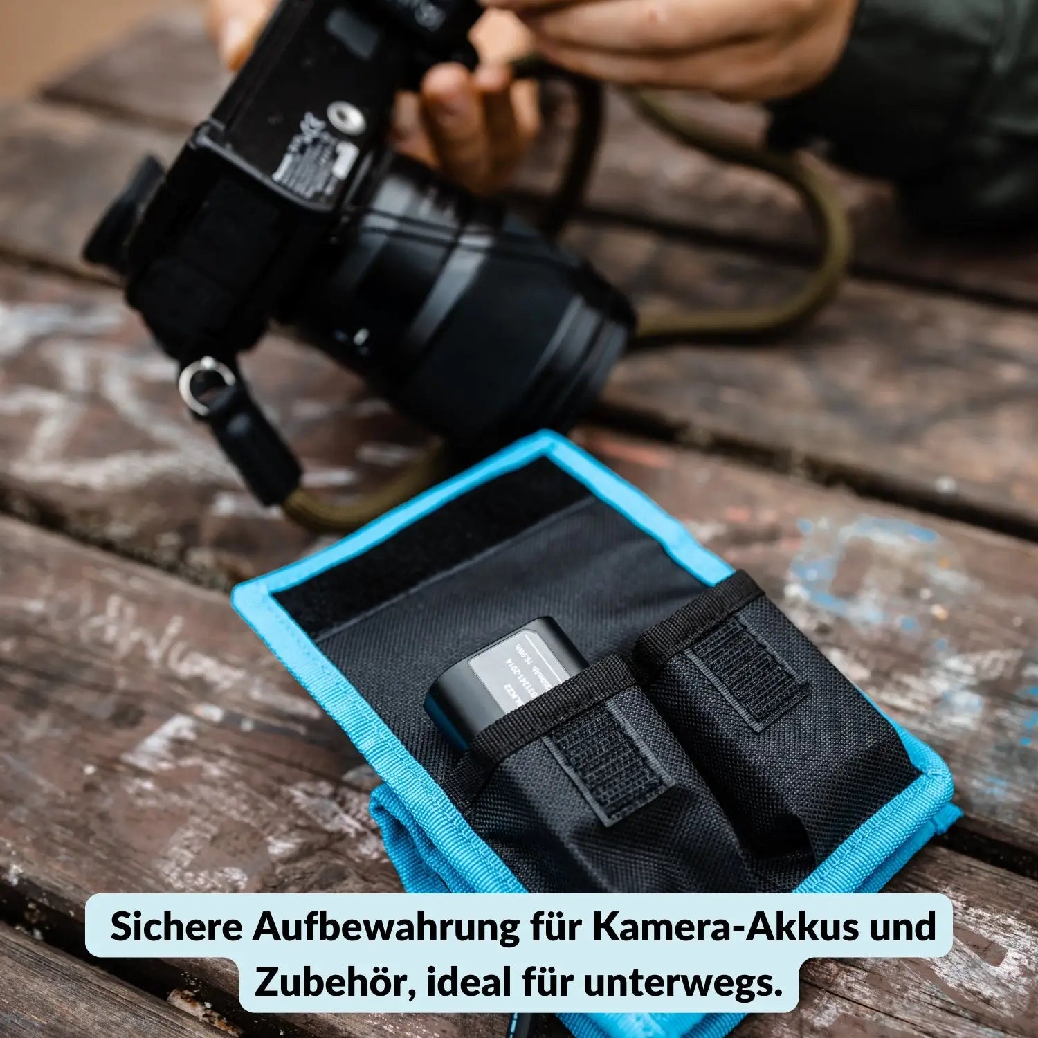 Kamera Akku Tasche – Aufbewahrung für bis zu 4 Akkus & Batterien – Lens-Aid