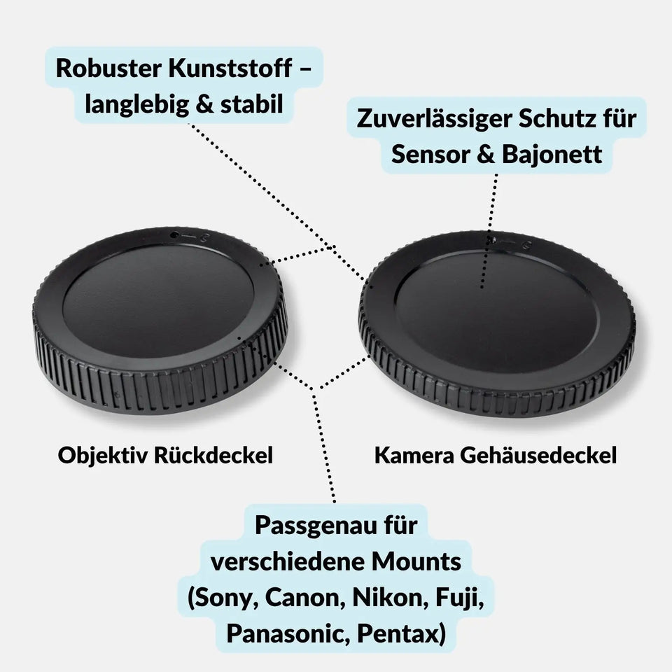 Kamera-Gehäuse & Objektivrückdeckel Set für Sony Canon Nikon Fujifilm mehr - Z - Kamera Foto > Kamerazubehör