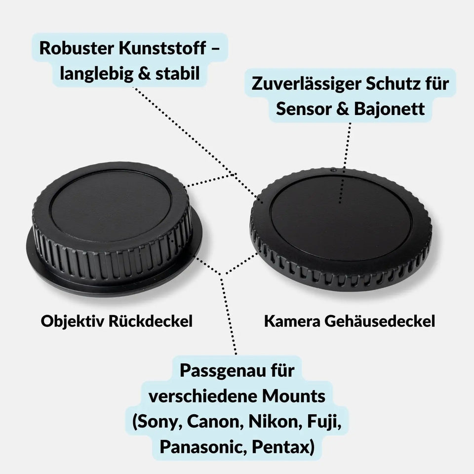 Kamera-Gehäuse & Objektivrückdeckel Set für Sony Canon Nikon Fujifilm mehr - EF - Kamera Foto > Kamerazubehör