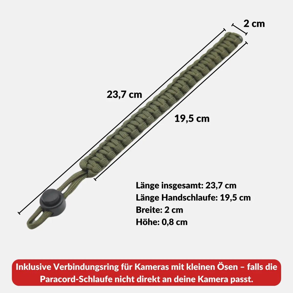 Kamera Handschlaufe aus Paracord fürs Handgelenk - Kamera & Foto > Kamerazubehör > Kameragurte > Kamera-Handschlaufen