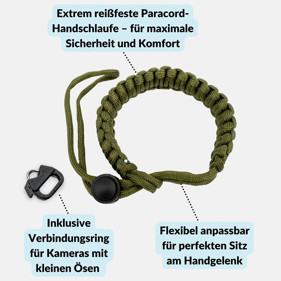Kamera Handschlaufe aus Paracord fürs Handgelenk - & Foto > Kamerazubehör Kameragurte Kamera-Handschlaufen