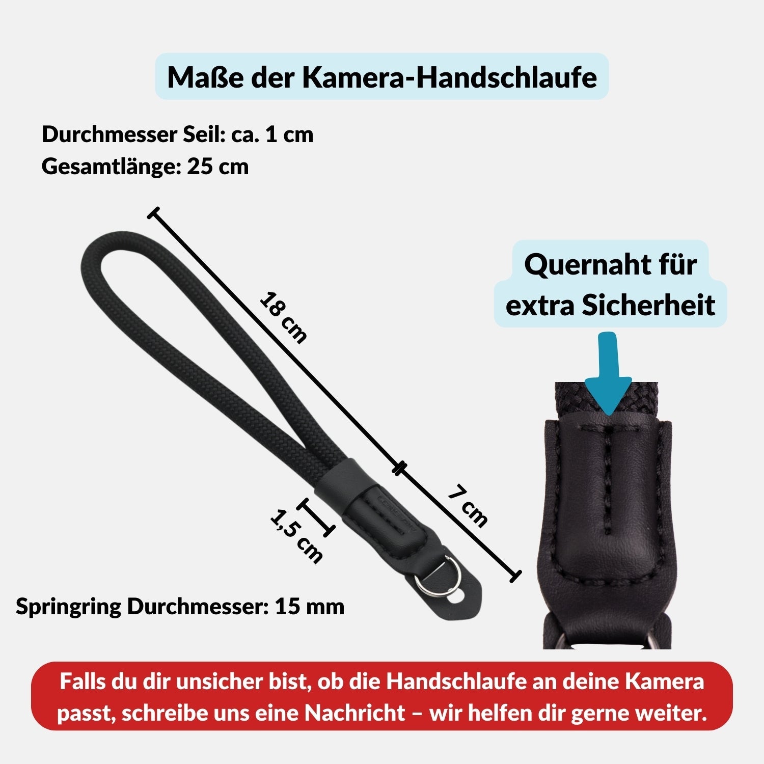 Kamera Handschlaufe in Seil-Optik fürs Handgelenk - Kamera & Foto > Kamerazubehör > Kameragurte > Kamera-Handschlaufen
