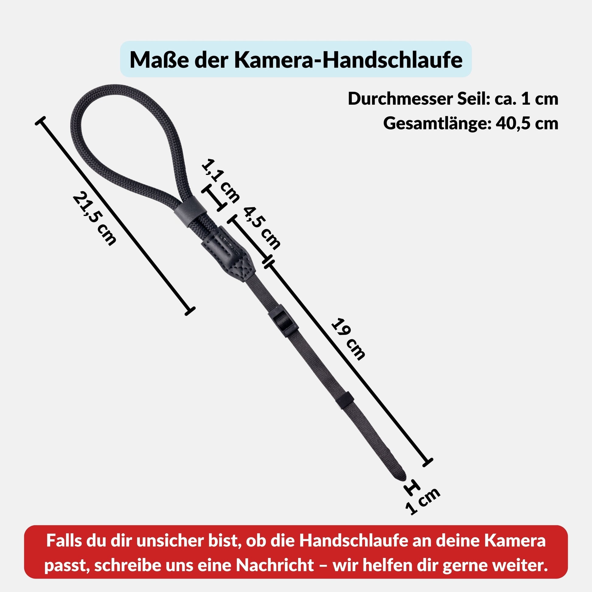 Kamera Handschlaufe in Seil-Optik für kleine oder schmale Ösen - Kamera & Foto > Kamerazubehör > Kameragurte >