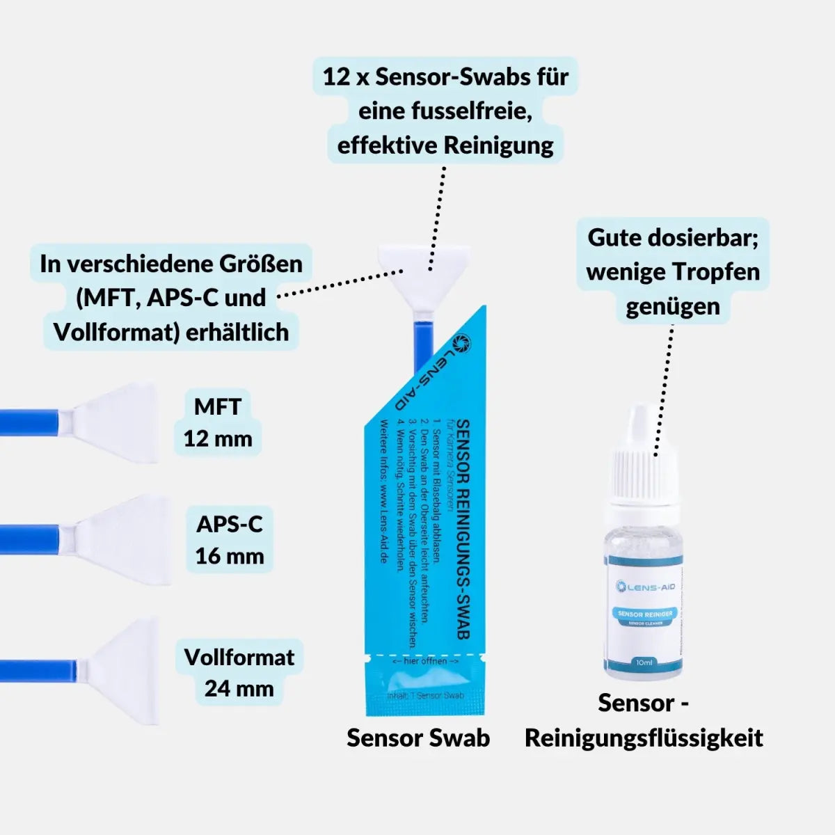 Kamera-Reinigungsset für Sensor Objektiv & Gehäuse - Kamera & Foto > Kamerazubehör > Kamerareinigung > Reinigungssets