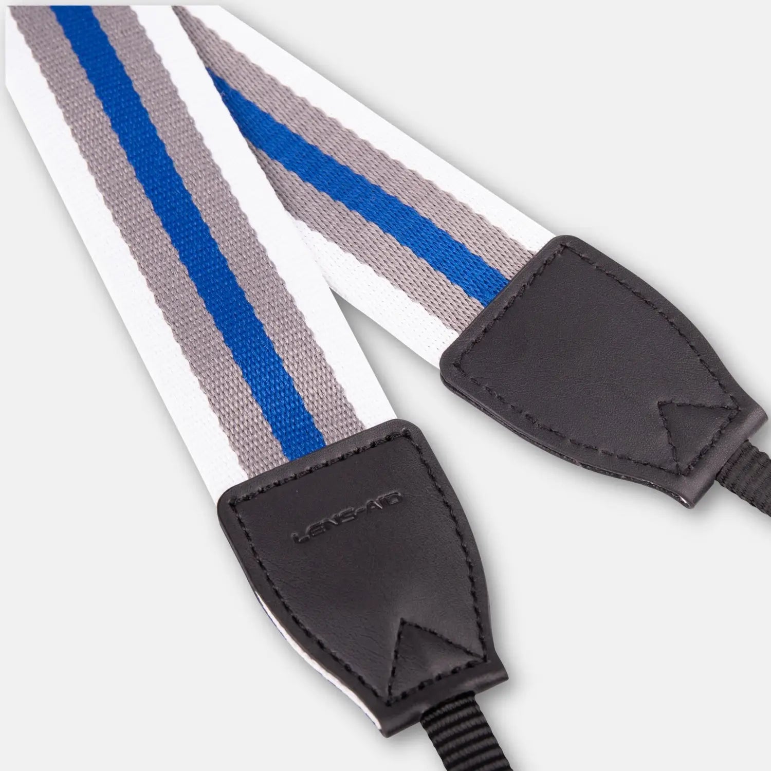 Kameragurt aus Leinen im Streifen-Design 80–120 cm - Weiß/Grau/Blau - Kamera & Foto > Kamerazubehör Kameragurte