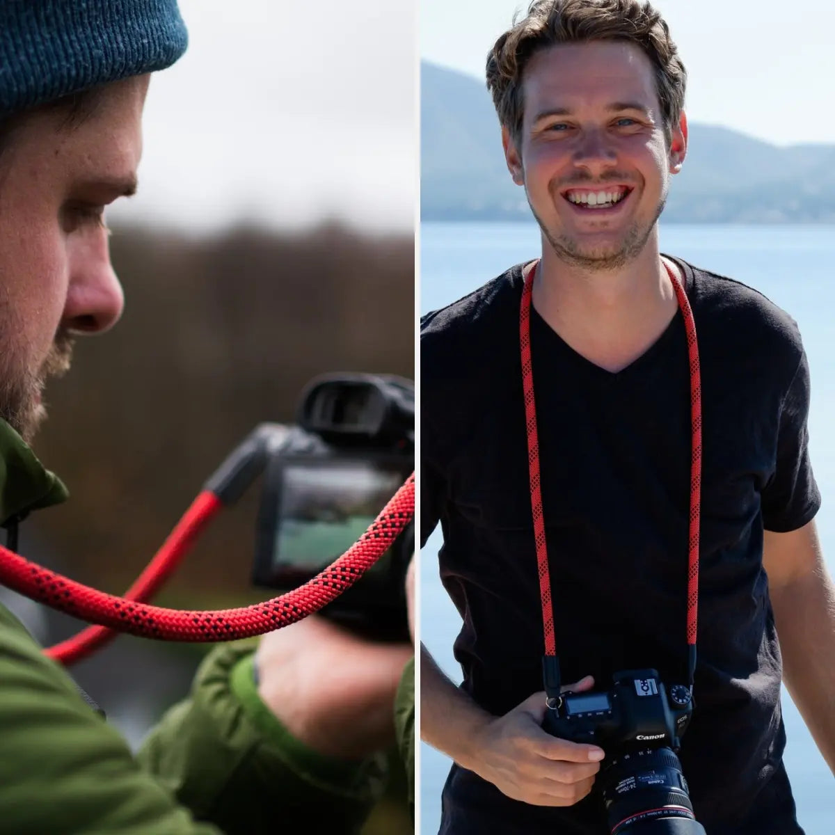 Kameragurt in Seil-Optik für Canon, Nikon, Sony uvm.