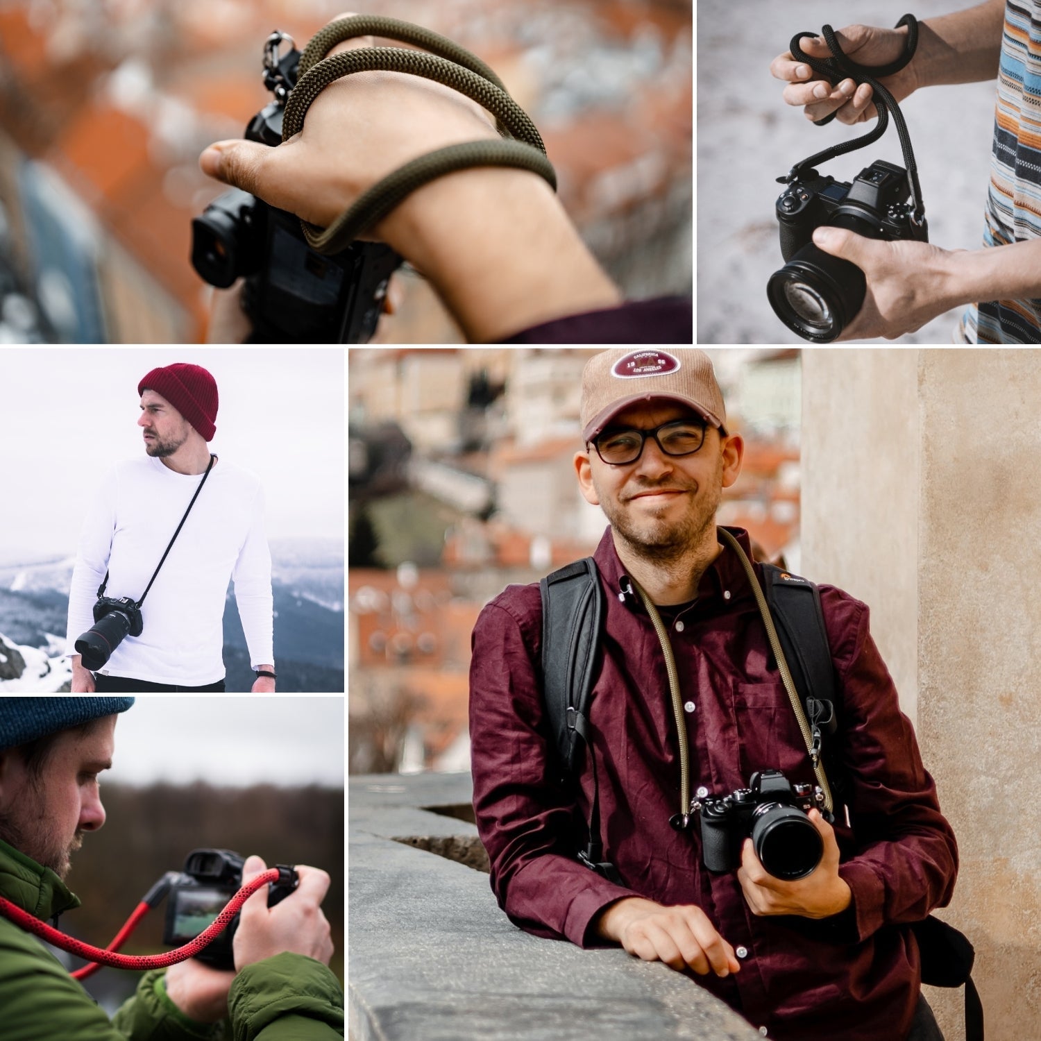 Kameragurt in Seil-Optik für Canon Nikon Sony uvm. - Kamera & Foto > Kamerazubehör > Kameragurte