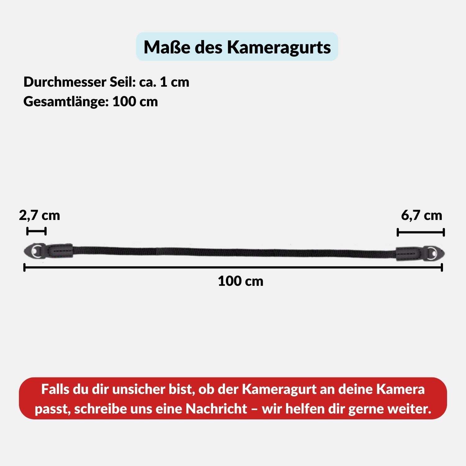 Kameragurt in Seil-Optik für Canon Nikon Sony uvm. - Kamera & Foto > Kamerazubehör > Kameragurte