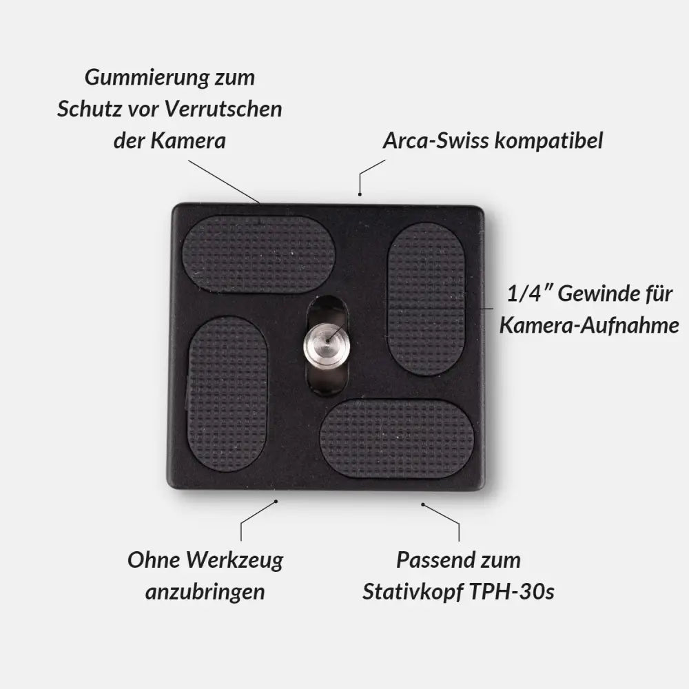 Kleine Stativ-Schnellwechselplatte (38mm) TPH-30s zum Nachrüsten