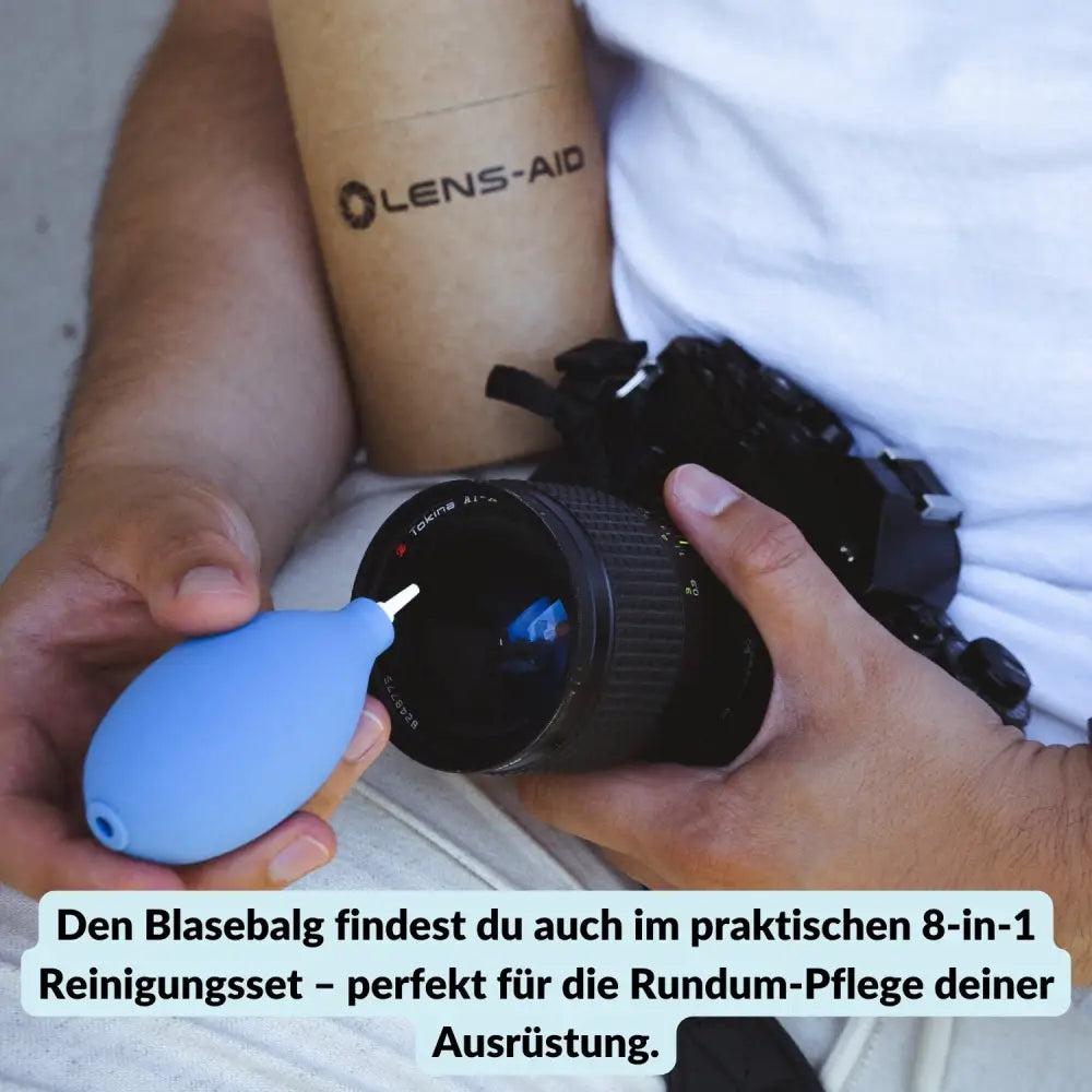 Kleiner Blasebalg zur Kamera- und Objektivreinigung