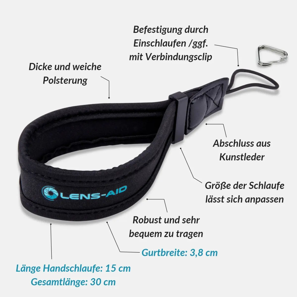 Komfortable Kamera-Handschlaufe aus Neopren