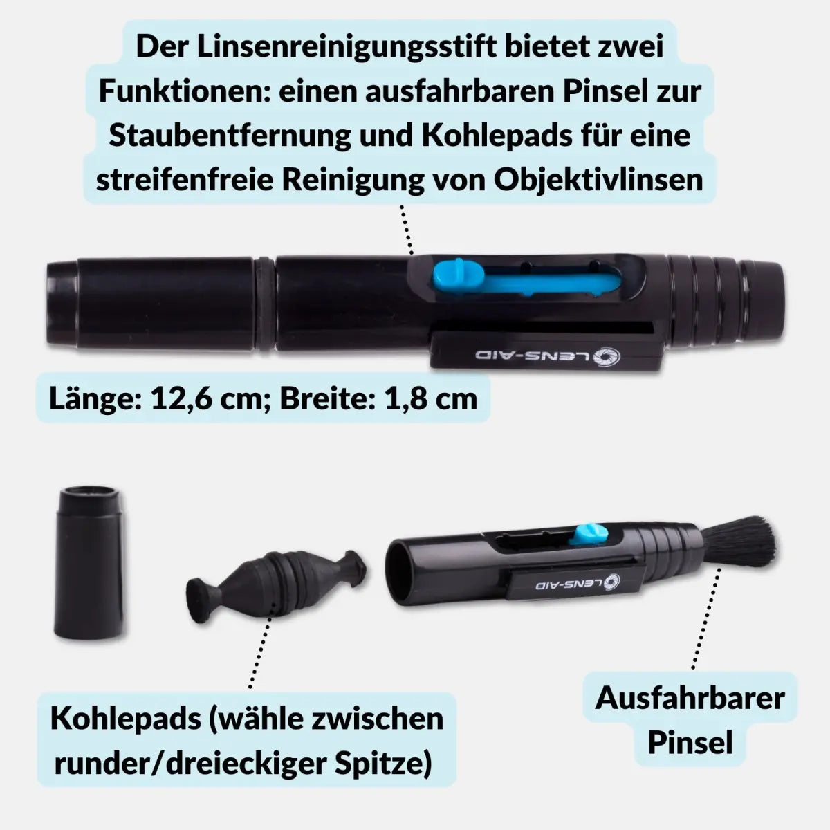 Lens-Pen Reinigungsstift für Kamera und Objektive - Kamera & Foto > Kamerazubehör > Kamerareinigung > Reinigungszubehör