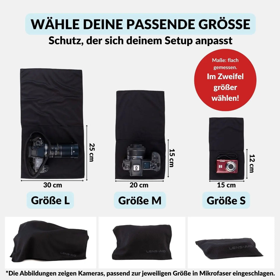Mikrofaser Einschlagtuch für Kamera & Objektiv Schwarz - Foto > Kamerazubehör Kamerataschen Hüllen