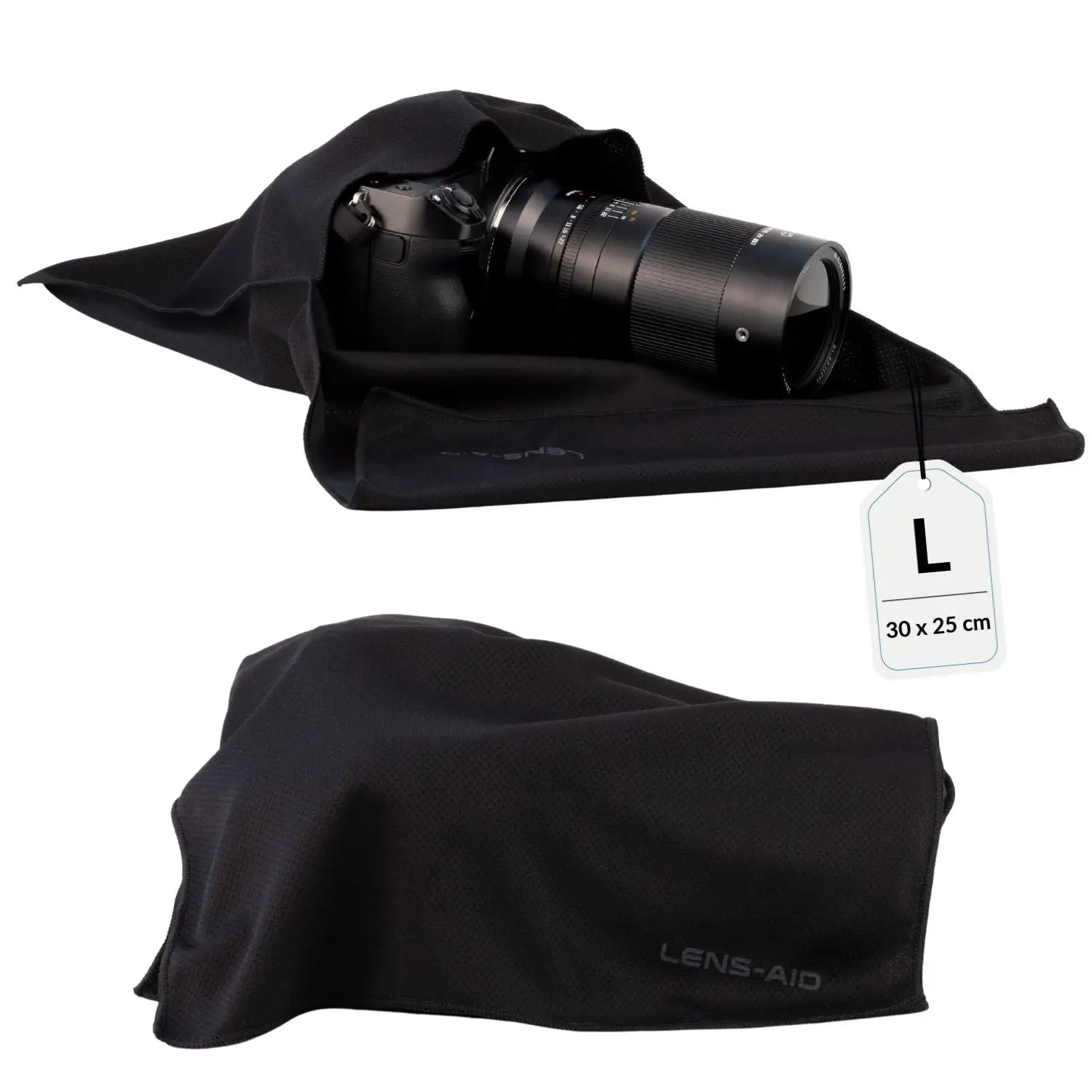 Mikrofaser Einschlagtuch für Kamera & Objektiv Schwarz - L (30 x 25 cm) - Foto > Kamerazubehör Kamerataschen Hüllen
