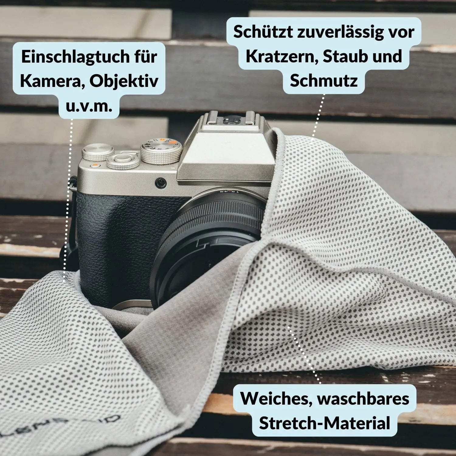 Mikrofaser Einschlagtuch für Kamera & Objektiv – verschiedene Größen - Foto > Kamerazubehör Kamerataschen Hüllen