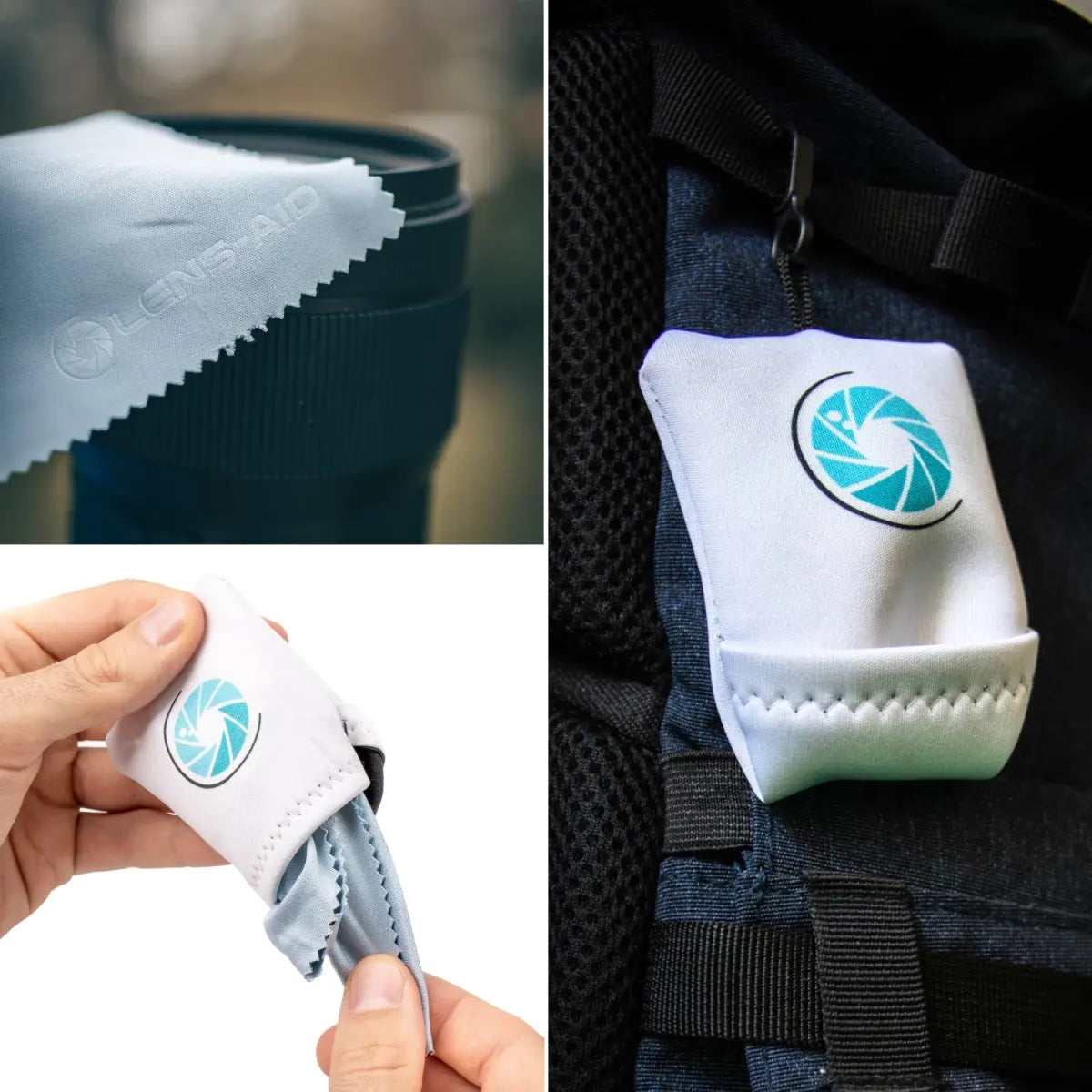 Mikrofaser Reinigungstuch mit Beutel und Karabiner - Kamera & Foto > Kamerazubehör > Kamerareinigung > Mikrofasertücher