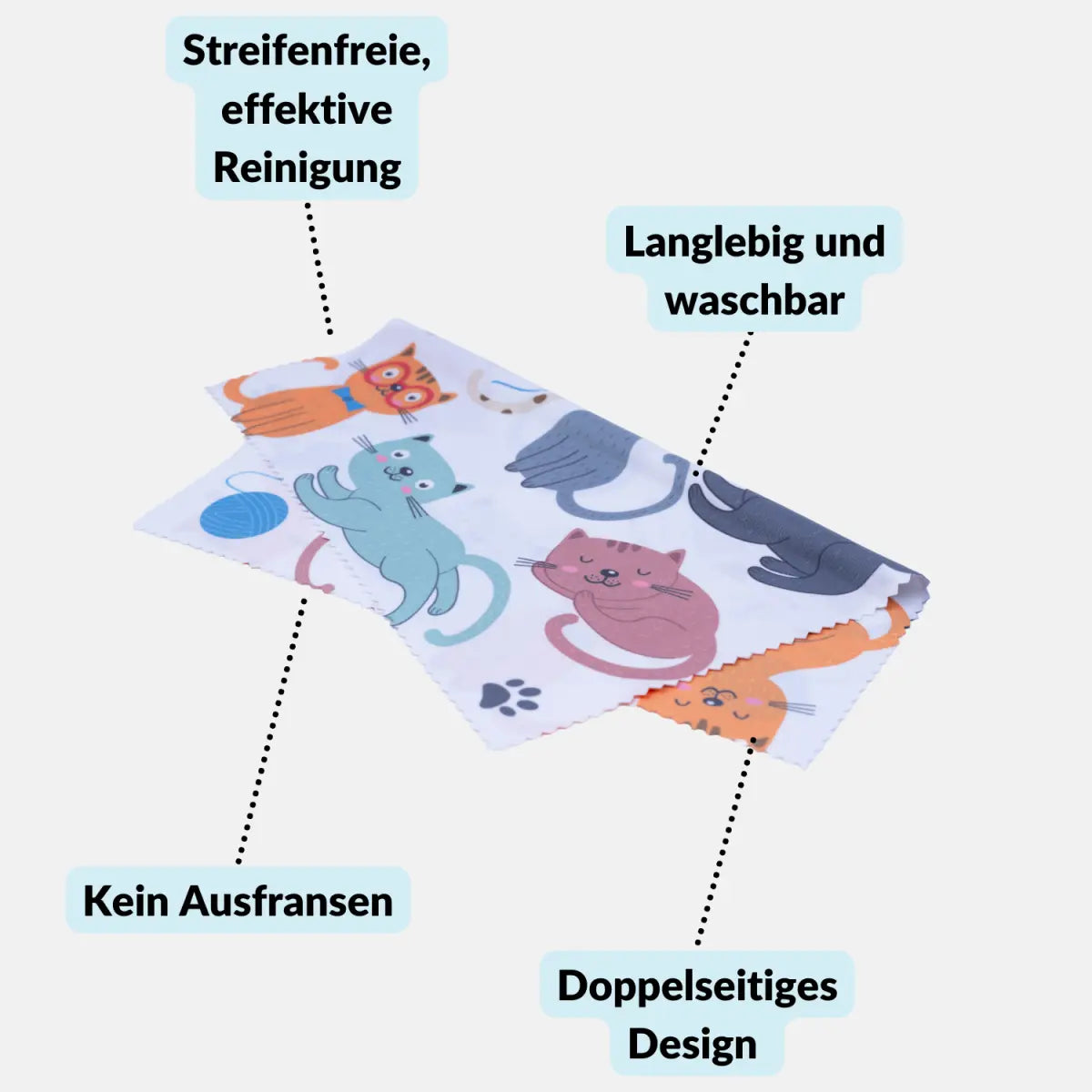 Mikrofaser-Reinigungstücher in coolen Designs: Für Kamera Objektiv Brille (20x20 cm) - Kamera & Foto > Kamerazubehör >