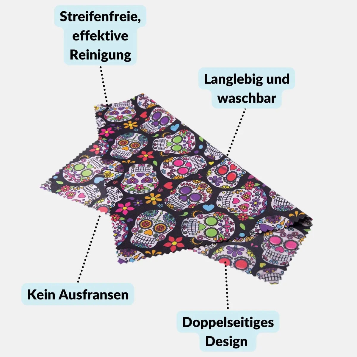 Mikrofaser-Reinigungstücher in coolen Designs: Für Kamera Objektiv Brille (20x20 cm) - Kamera & Foto > Kamerazubehör >