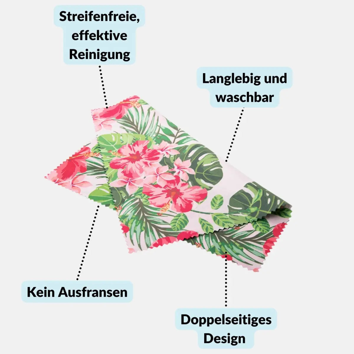 Mikrofaser-Reinigungstücher in coolen Designs: Für Kamera Objektiv Brille (20x20 cm) - Kamera & Foto > Kamerazubehör >