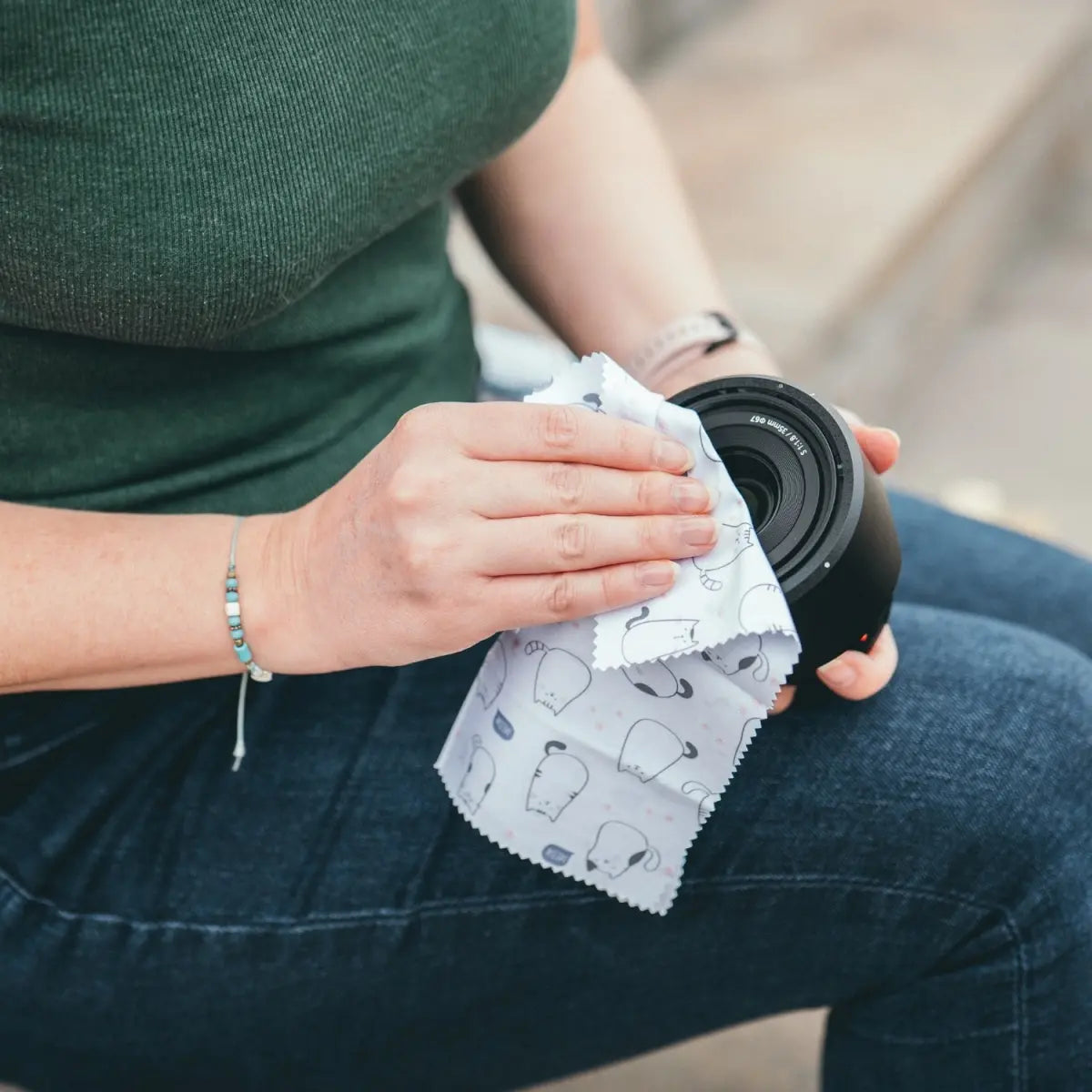 Mikrofaser-Reinigungstücher in coolen Designs: Für Kamera Objektiv Brille (20x20 cm) - Kamera & Foto > Kamerazubehör >