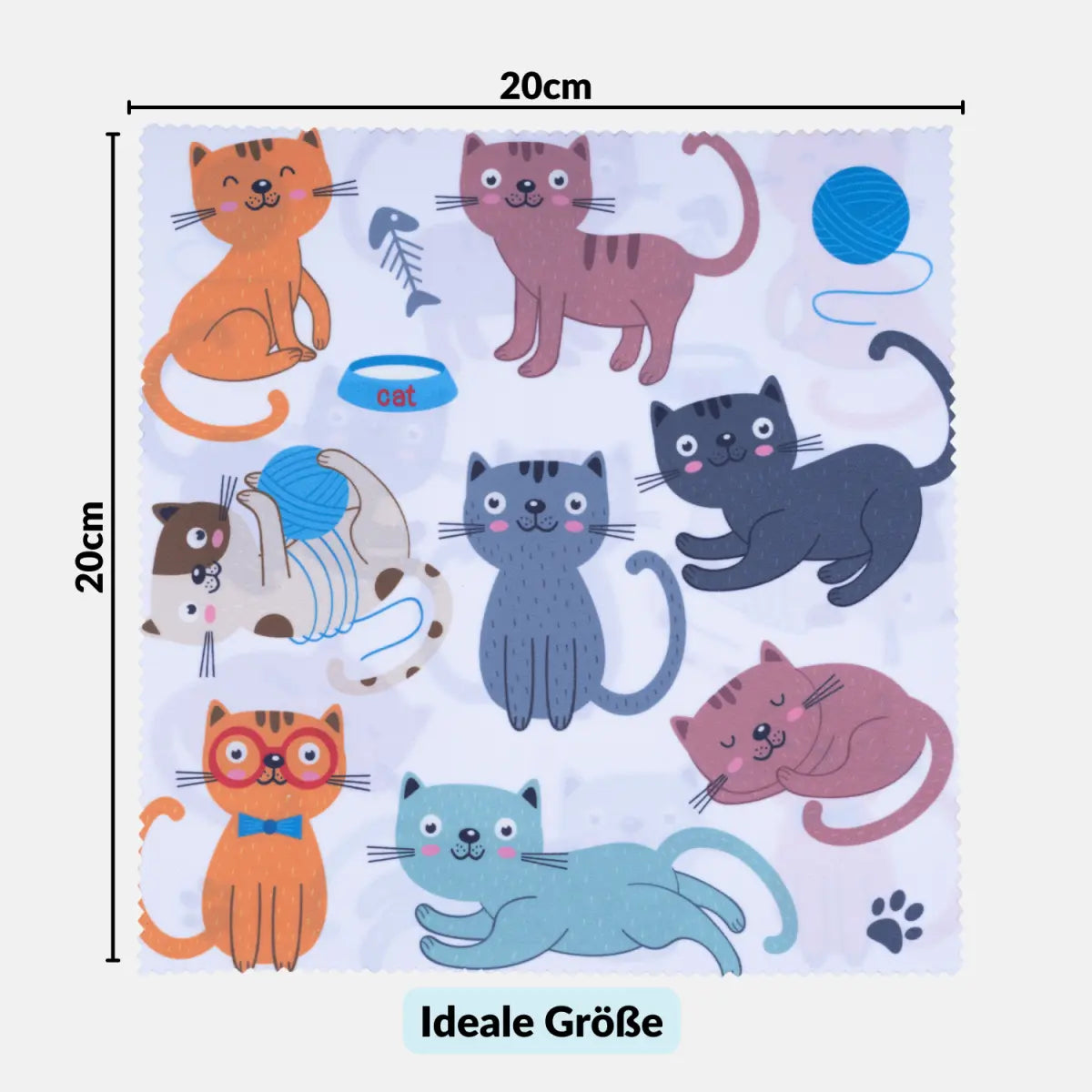 Mikrofaser-Reinigungstücher in coolen Designs: Für Kamera Objektiv Brille (20x20 cm) - Kamera & Foto > Kamerazubehör >