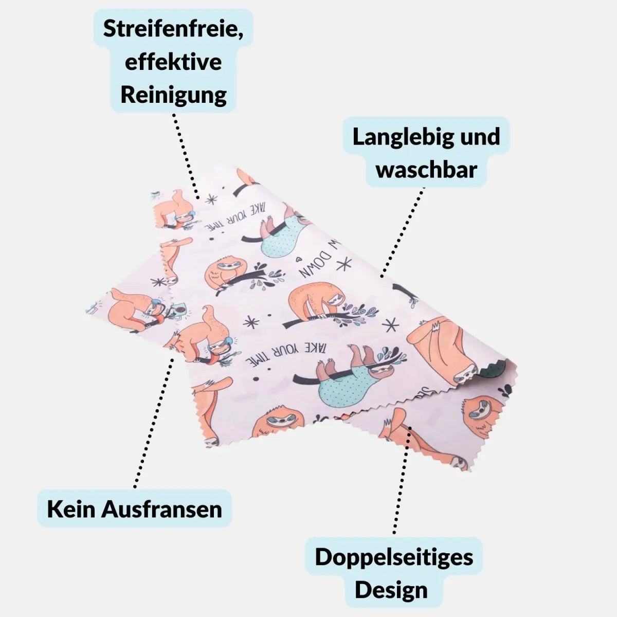 Mikrofaser-Reinigungstücher in coolen Designs: Für Kamera Objektiv Brille (20x20 cm) - Kamera & Foto > Kamerazubehör >