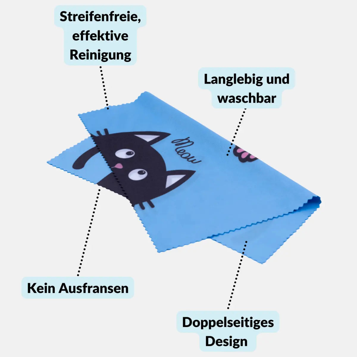 Mikrofaser-Reinigungstücher in coolen Designs: Für Kamera Objektiv Brille (20x20 cm) - Kamera & Foto > Kamerazubehör >