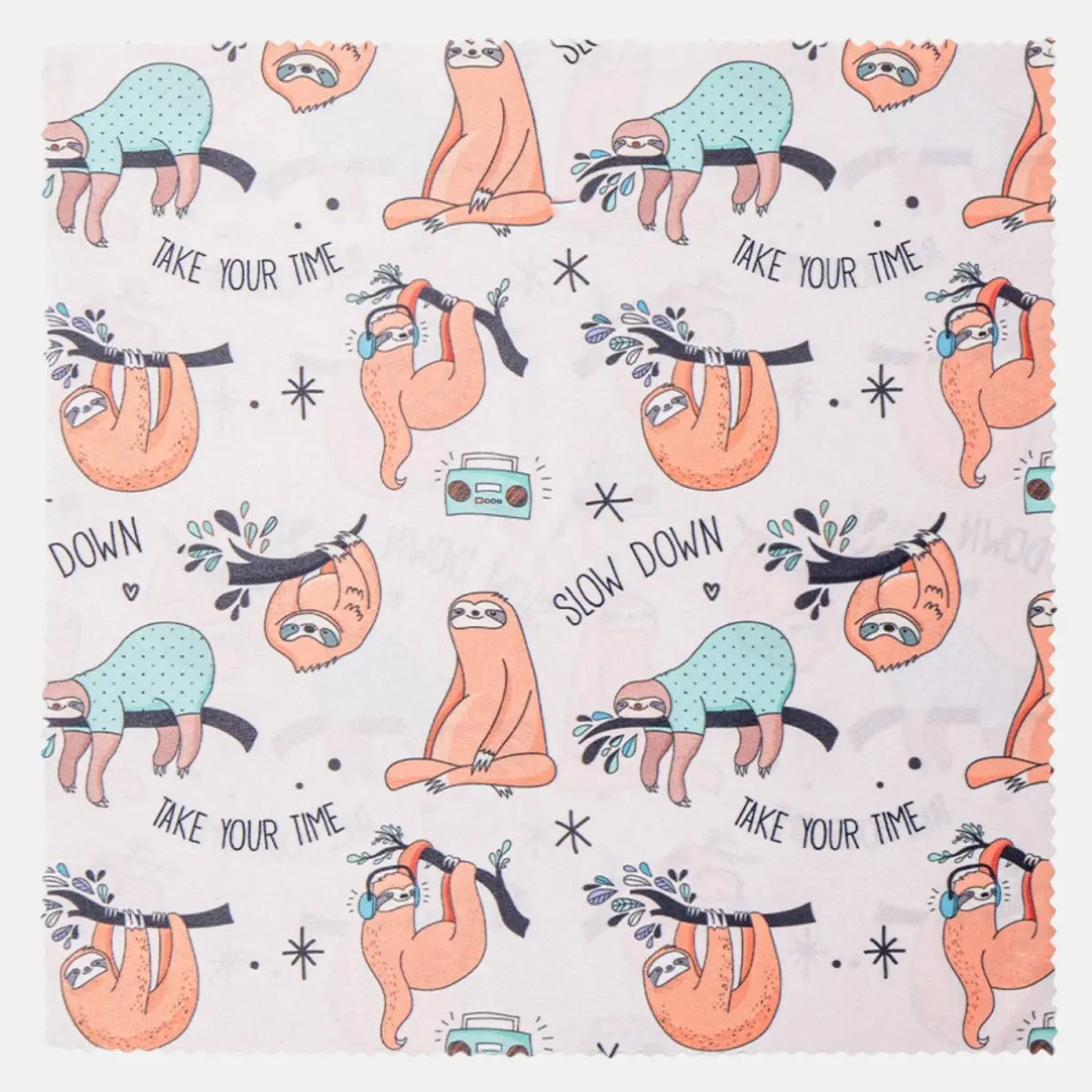 Mikrofaser-Reinigungstücher in coolen Designs: Für Kamera Objektiv Brille (20x20 cm) - Faultiere - Kamera & Foto >