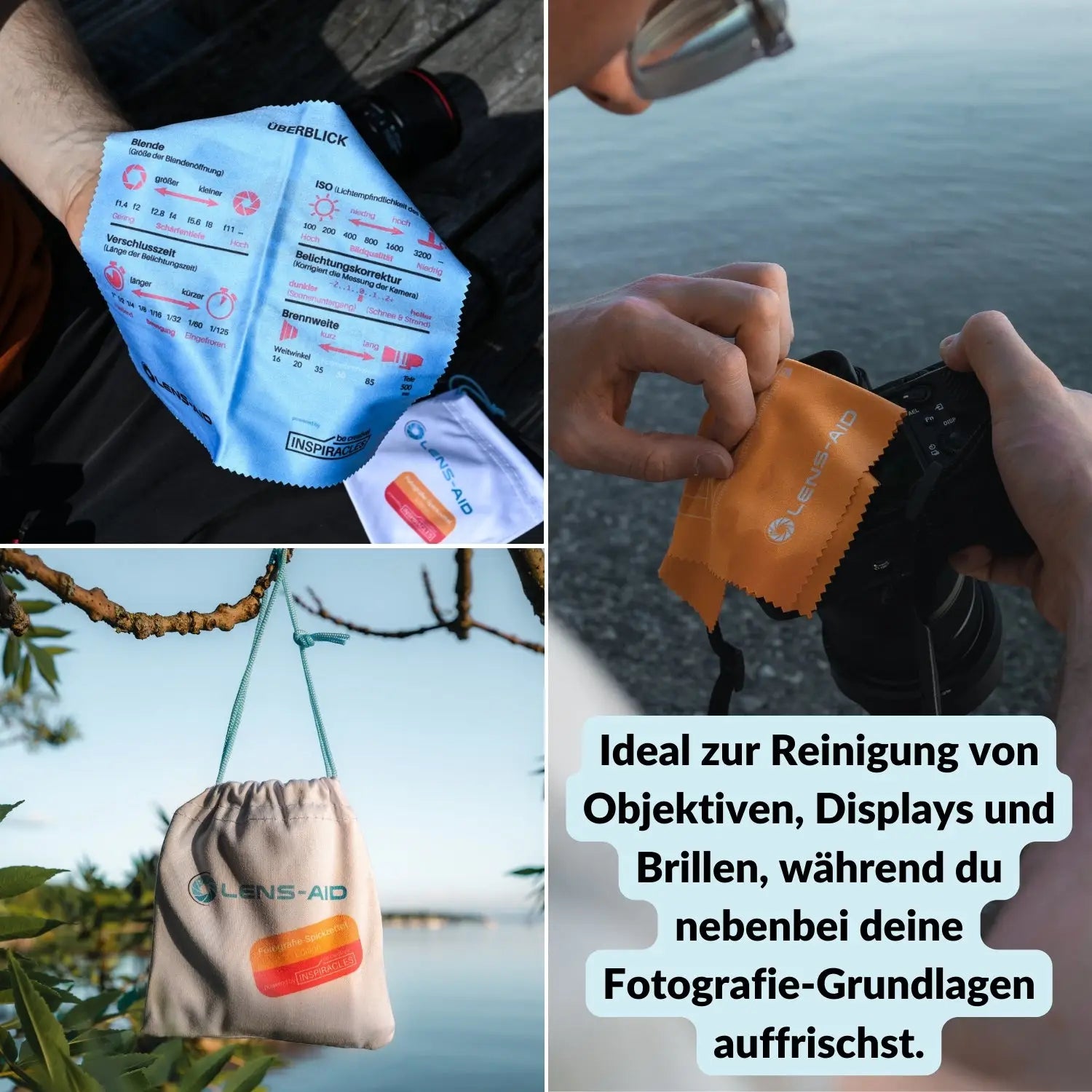 Mikrofaser-Reinigungstücher „Inspiracles Spickzettel Edition“ – 5er-Set - Kamera & Foto > Kamerazubehör Kamerareinigung