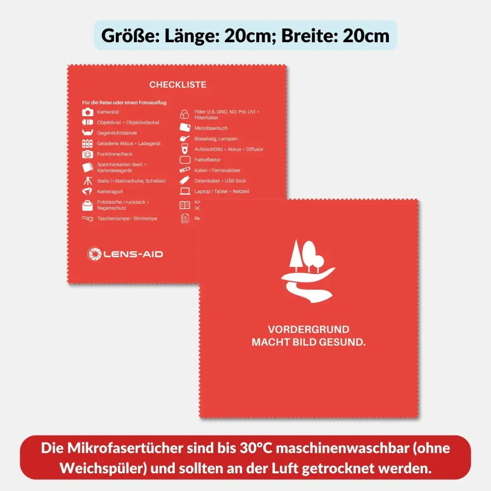 Mikrofaser-Reinigungstücher ’Inspiracles Spickzettel Edition’ - Kamera & Foto > Kamerazubehör > Kamerareinigung >