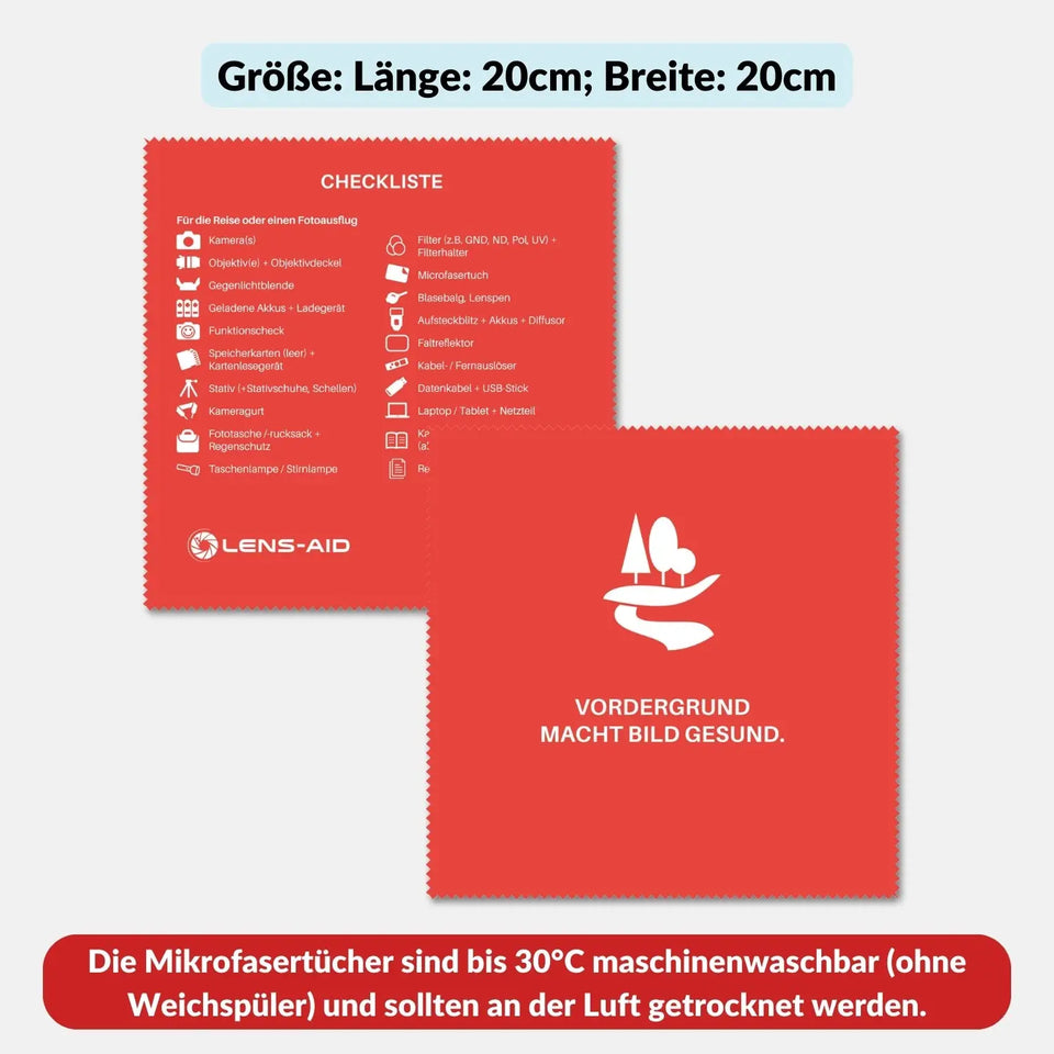 Mikrofaser-Reinigungstücher „Inspiracles Spickzettel Edition“ – 5er-Set - Kamera & Foto > Kamerazubehör Kamerareinigung
