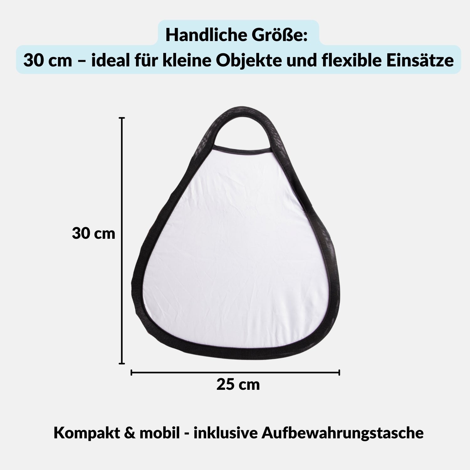 Mini-Faltreflektor (30 cm) zur optimalen Ausleuchtung kleiner Objekte - Kamera & Foto > Fotostudio-Ausrüstung >