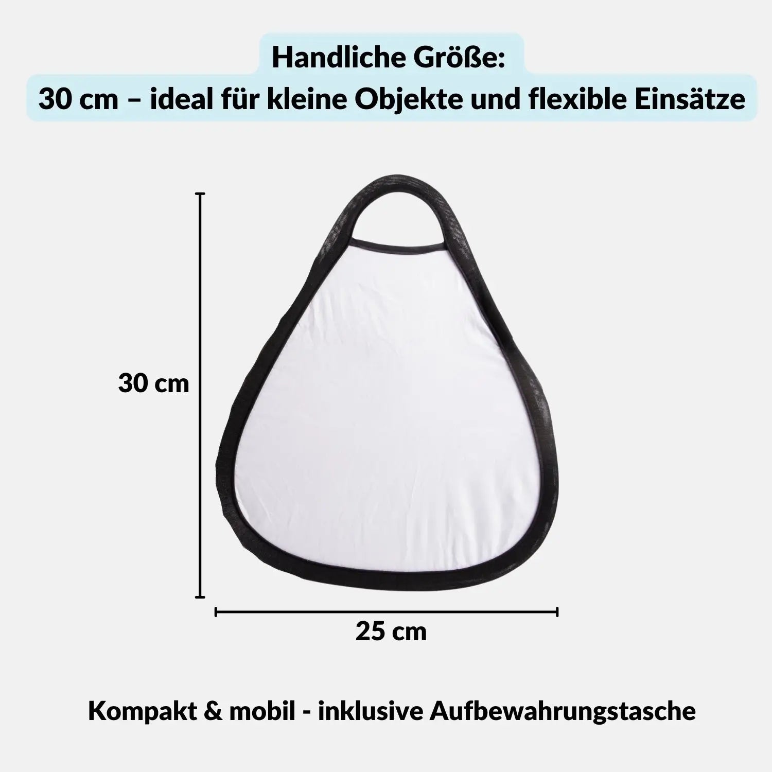 Mini-Faltreflektor (30 cm) zur optimalen Ausleuchtung kleiner Objekte - Kamera & Foto > Fotostudio-Ausrüstung