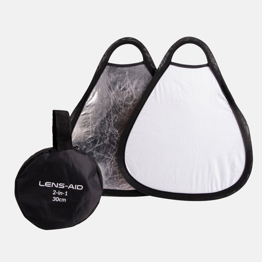 Mini-Faltreflektor (30 cm) zur optimalen Ausleuchtung kleiner Objekte - Kamera & Foto > Fotostudio-Ausrüstung >
