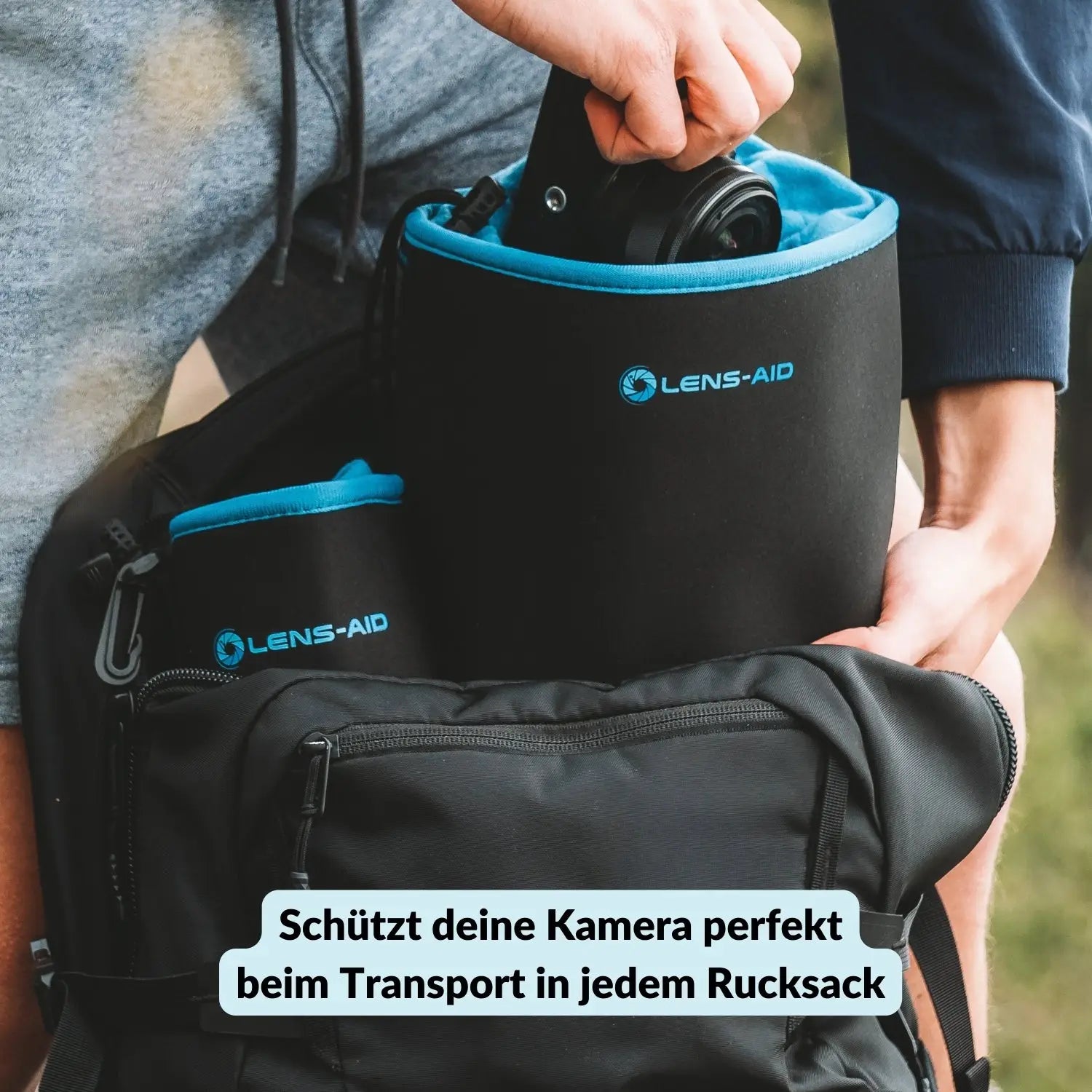 neopren aufbewahrung Neopren Kamerabeutel – Schutzbeutel mit Fleece-Fütterung – Lens-Aid
