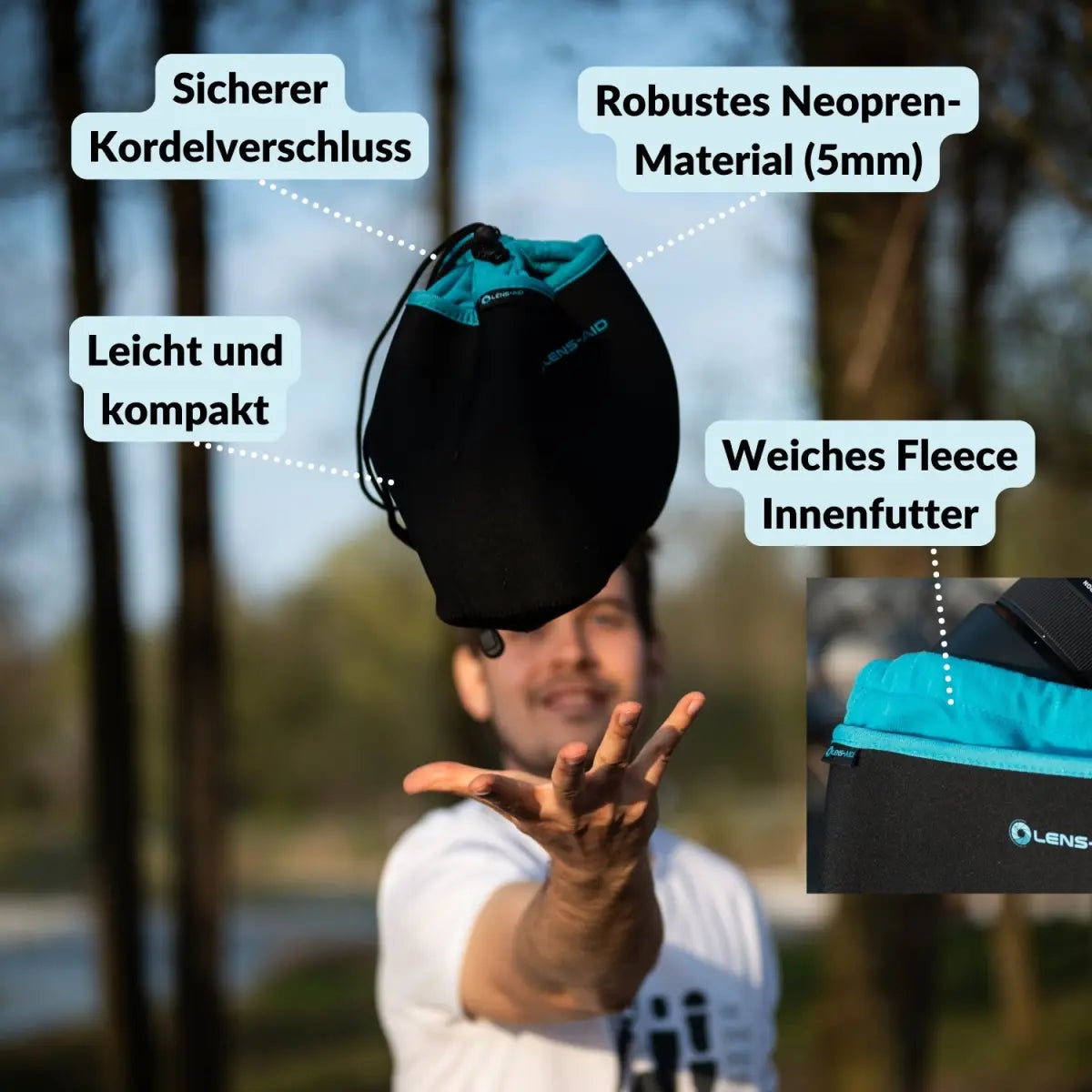 Neopren Kamerabeutel mit Fleece-Fütterung - Kamera & Foto > Kamerazubehör > Kamerataschen & Hüllen > Kamerabeutel